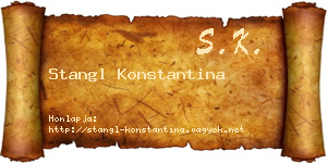 Stangl Konstantina névjegykártya
